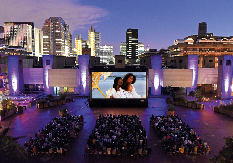photo of people watching a film at the Ba
